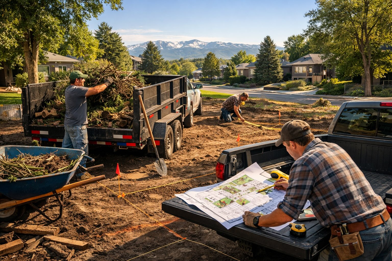 preparing a yard for landscaping make over denver