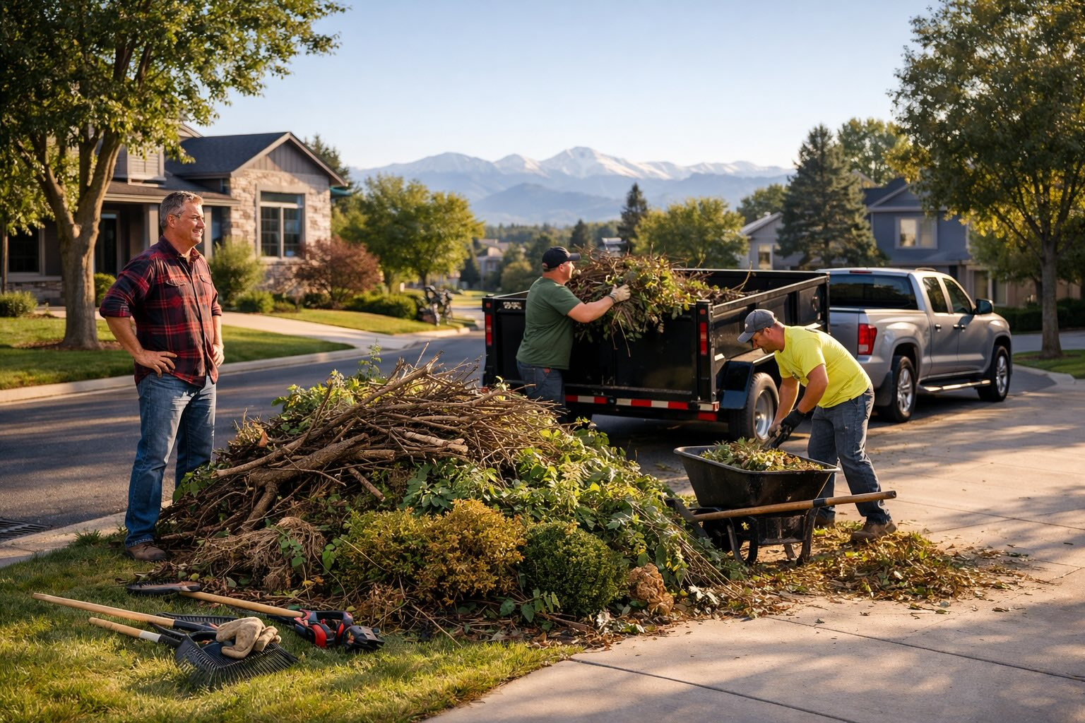 landscaping debris in denver hauling